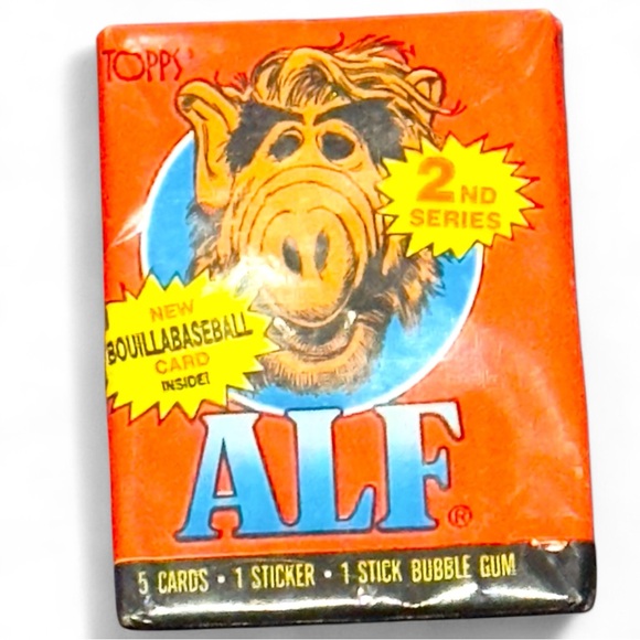 1987 Topps ALF 2nd Series Sealed Wax Pack 5 Cards Sticker‎ Gum Vintage TV Show - Picture 4 of 7